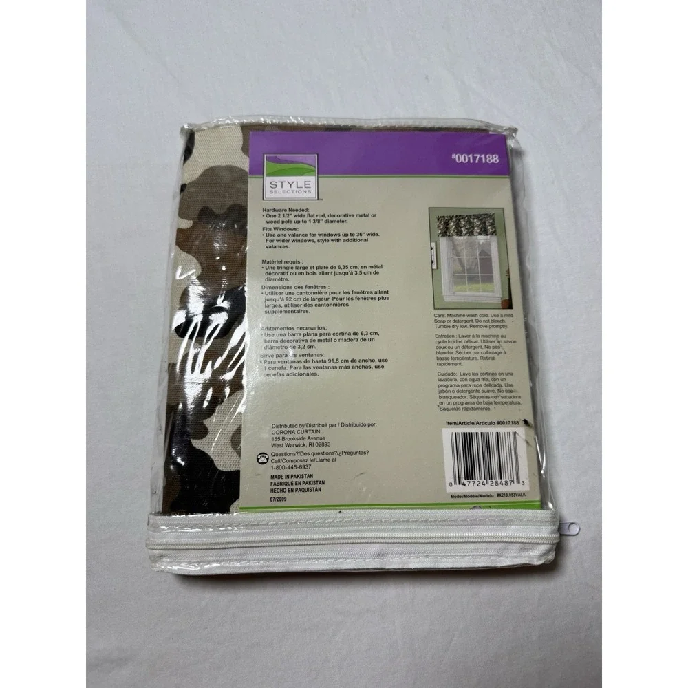 Style Selections Green Camo Window Valance 60